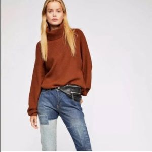 Free People Softly Structured Knit Tunic, Tobacco